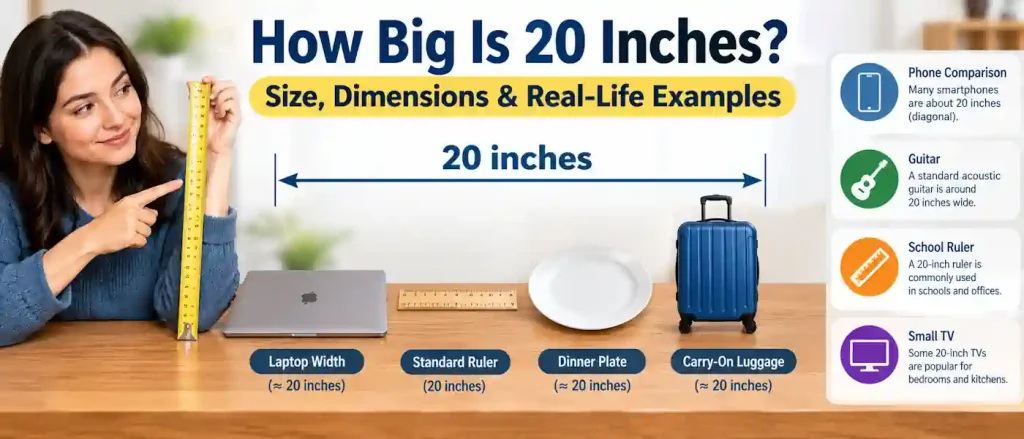 How Big Is 20 Inches? Size, Dimensions & Real-Life Examples